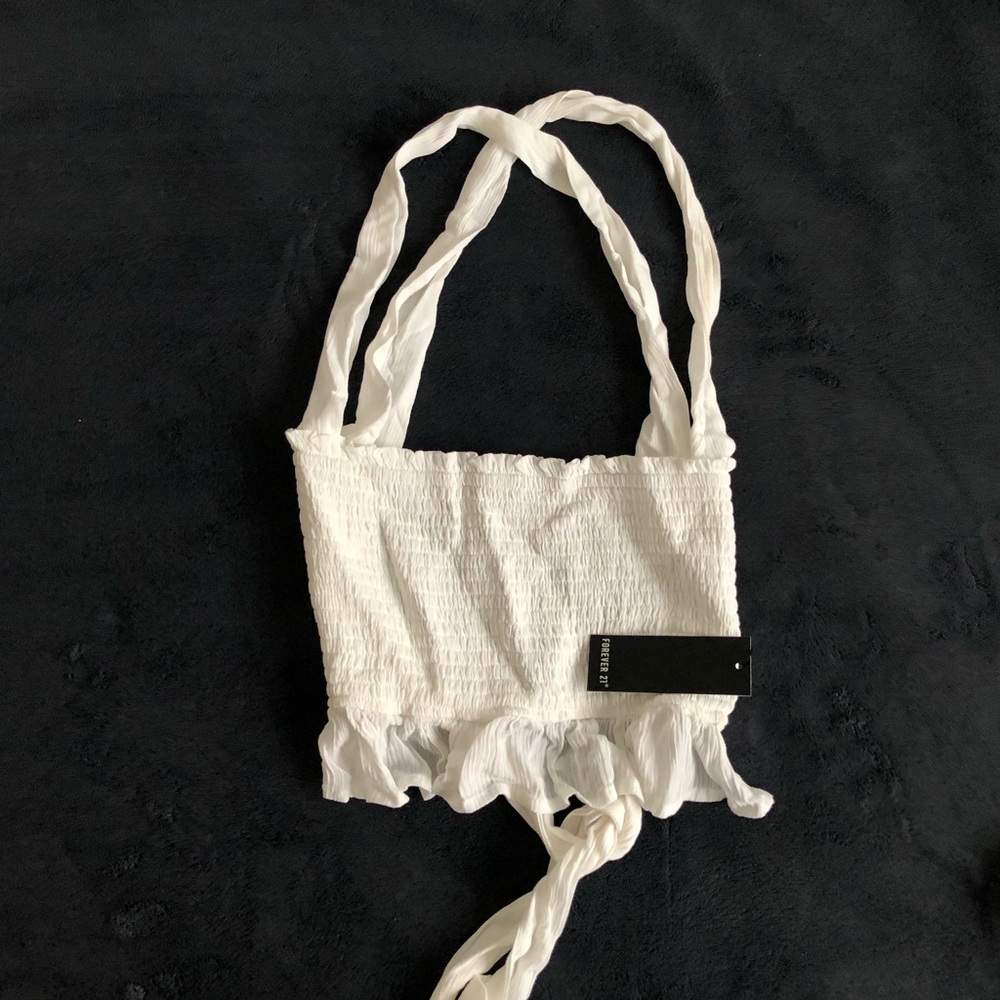 Nwt White Smocked Croptop